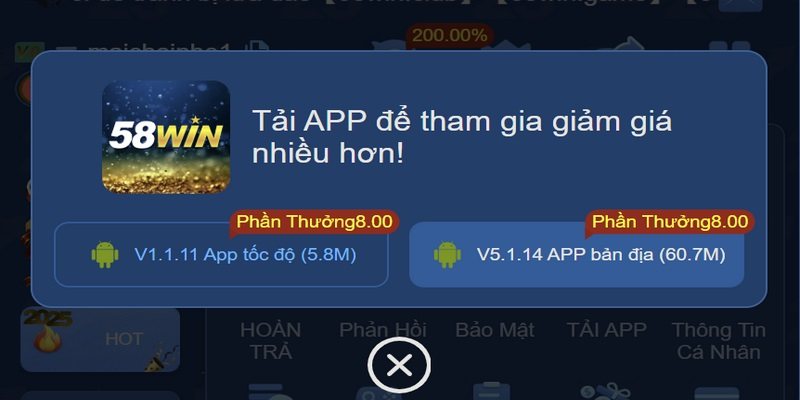 Tải app 58Win nhanh chóng để trải nghiệm cá cược tiện lợi